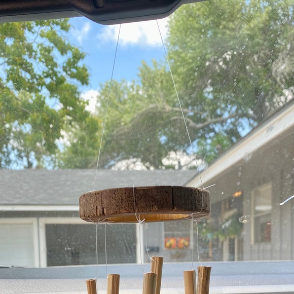 Bamboo Rear View Mirror Hanging Ornament - Picture 2 of 2